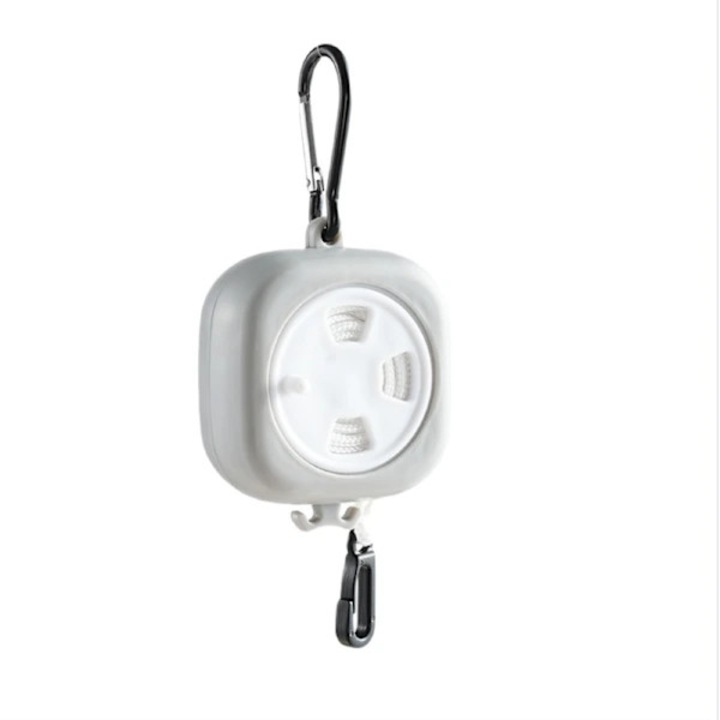 Sfoara de rufe portabila retractabila, set cu 10 cleme, multicolor, 7.8x7.8x3.6cm