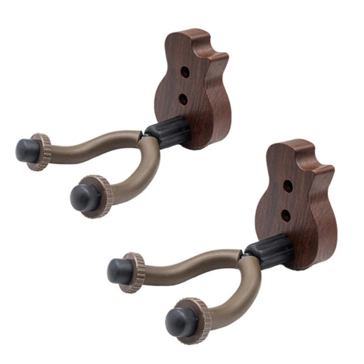 Suport de chitara pentru perete, set de 2, culoare maro, 9x14x9cm