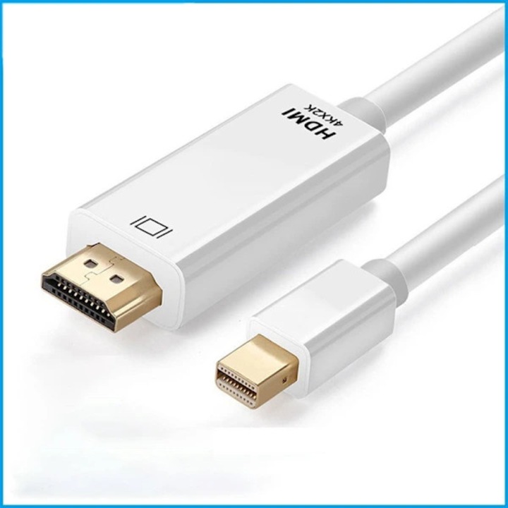 Mini DisplayPort към HDMI 4Kx2K адаптерен кабел, 1.8м, бял
