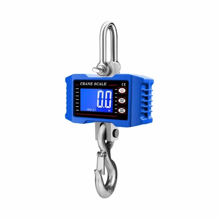 Cantar electronic comercial 2000kg, LCD, alimentat cu baterii, 26x14x6cm, design robust, set complet