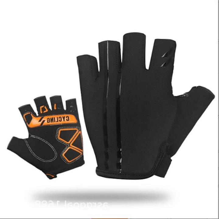 Kerékpáros sportkesztyű, fekete, XXL méret, ergonomikus kialakítás, légáteresztő és ütéselnyelő anyag