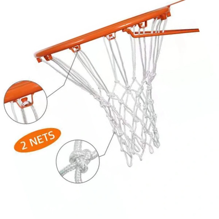 2 kosaras kosárlabda szett, fehér, 50x0.5x0.5 cm, tartós anyag