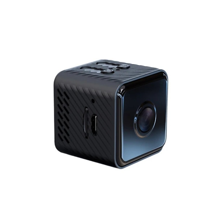 Camera de supraveghere mini 1080P, detectie miscare, viziune nocturna infrarosu, neagra, 3.3x3.3x3.3cm