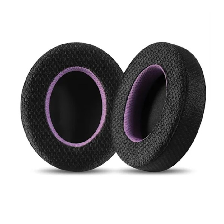 Pereti de inlocuire pentru casti Philips SHP9500, set 2 bucati, negru si mov, 10.5x9x3cm