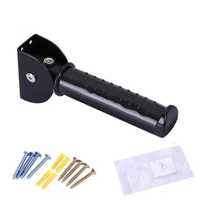 Bara de sprijin pliabila, suport robust, design antiderapant, negru, 20x7.5x3.5cm, set 1 buc.