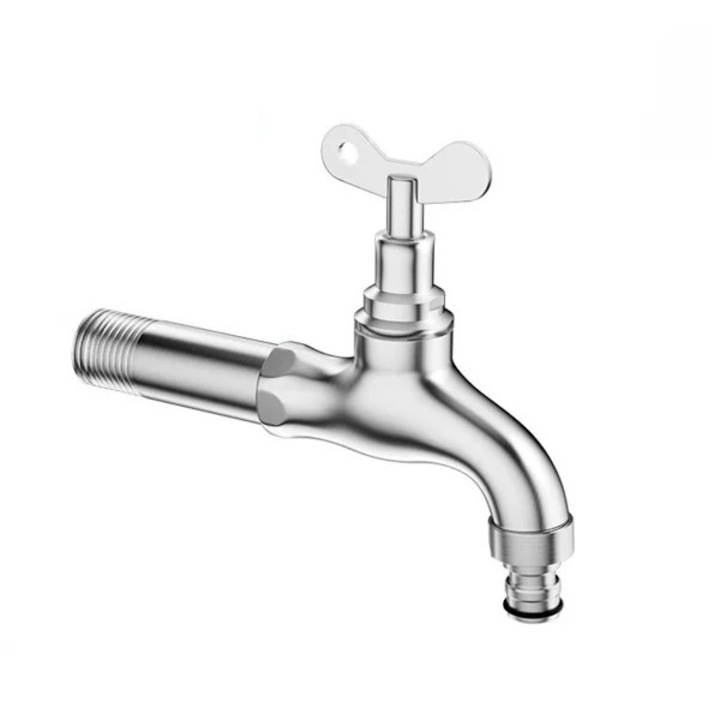 Robinet exterior din inox, lungime 13cm, protectie impotriva inghetului si furtului