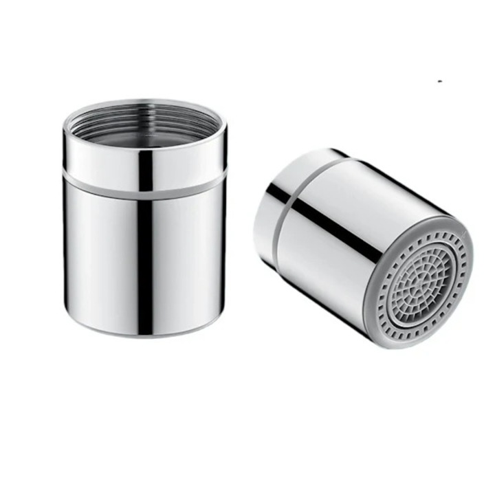 Aerator pentru baterie de bucatarie, 23mm, functie duala, argintiu, set cu banda de instalare si garnitura anti-scurgere