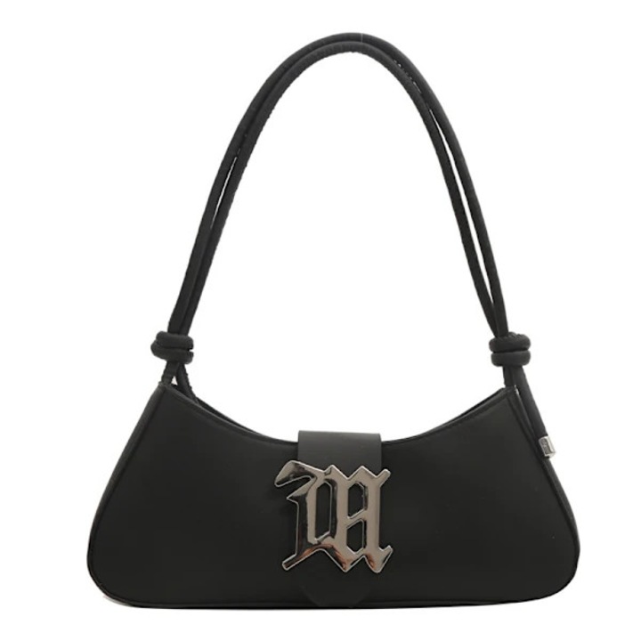 Fehér baguette táska, elegáns design, méretei 29.5x13x5.5cm, anyaga PU+poliamid