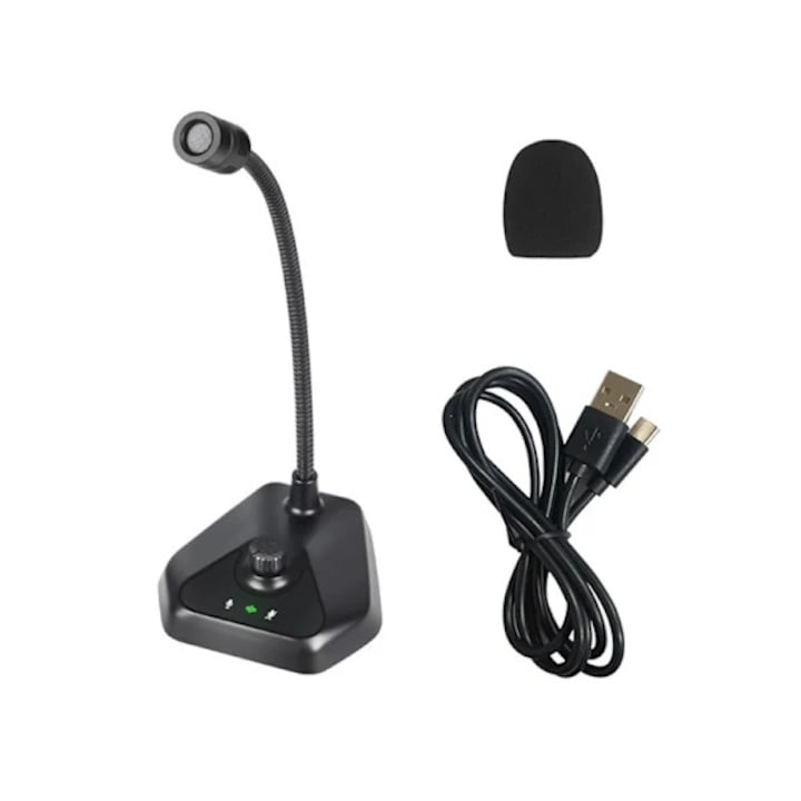 Microfon CHERRY XTRFY NGALE R design retro cu iluminare RGB ajustabila, negru