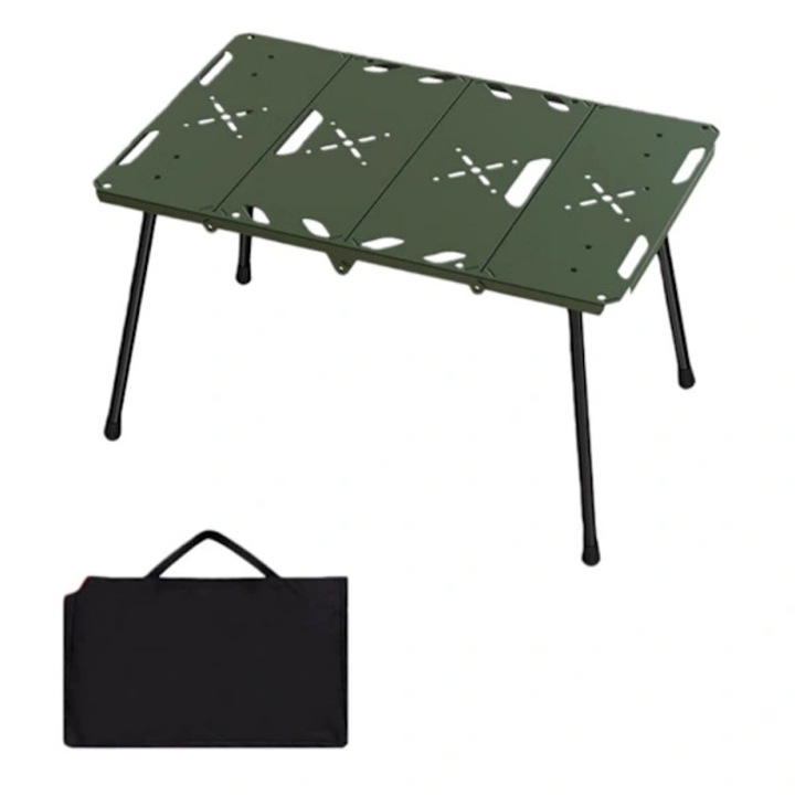 Masa plianta portabila din aliaj de aluminiu, capacitate de incarcare 30kg, 70x45x42cm, multicolor, set complet