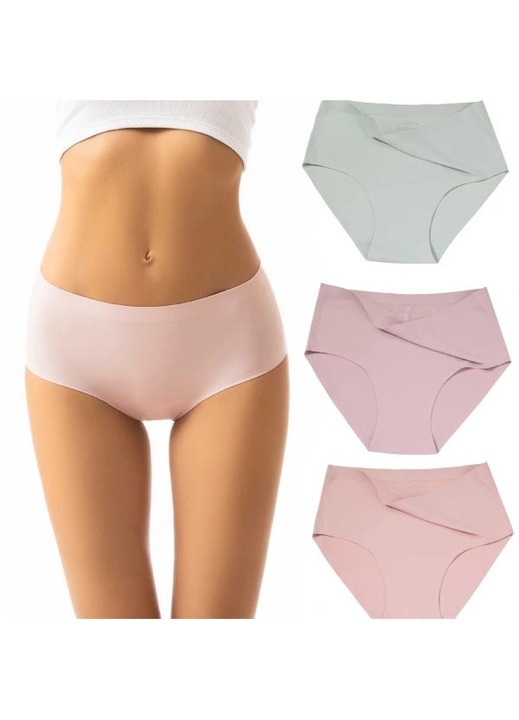 Комплект бикини бикини, многоцветни, памук, висока талия, 4 броя, 4XL INTL