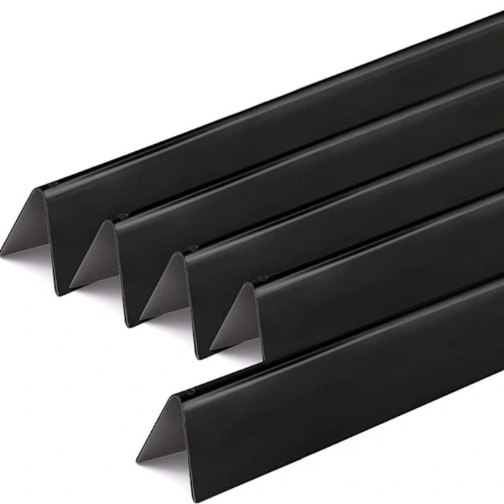 Placi de incalzire pentru gratar, set de 5, 44.5x6.8x5.8cm, negru