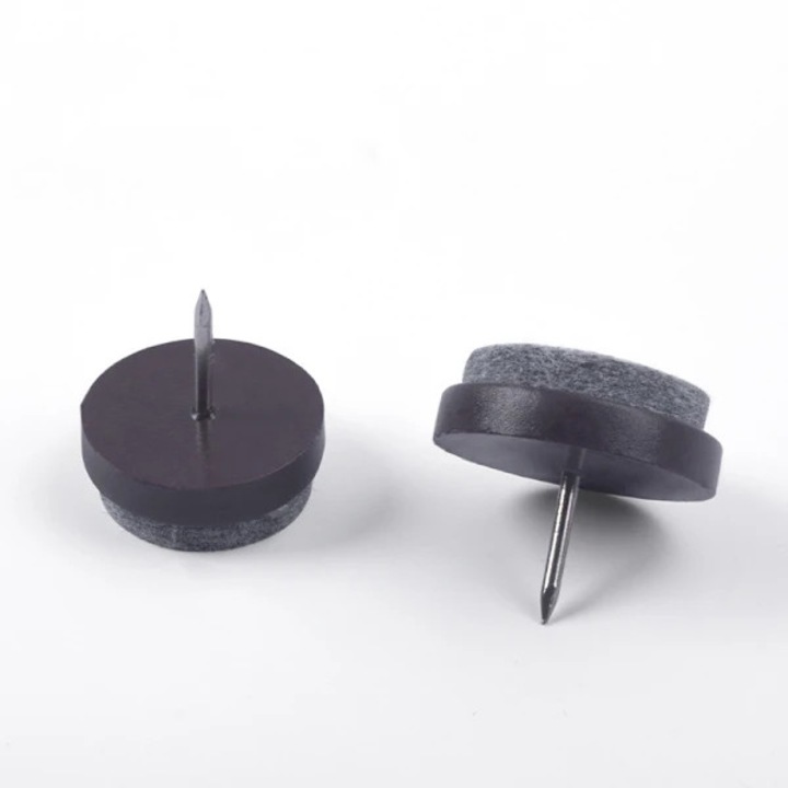 Set 200 glisiere pentru mobilier, maro, 24mm, protectie podea, reducere zgomot