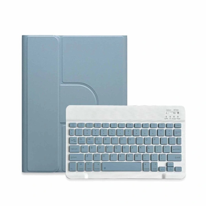 Carcasa cu tastatura magnetica, 11 inch, albastru deschis, set complet, compatibila cu iPad Pro (2018-2022)