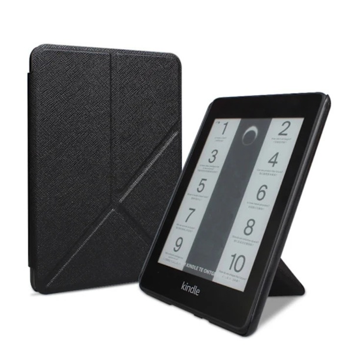 Husa pliabila din PU pentru Kindle 2024 si Paperwhite KPW4, neagra, 16.8x11.8x1.2cm, set 1 buc.