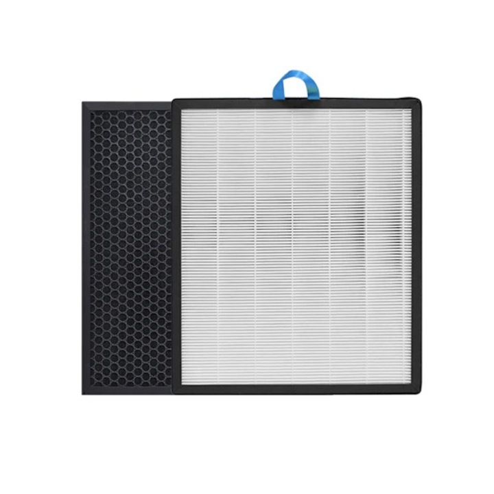 Set 2 filtre de schimb pentru purificator de aer LEVOIT Vital 100S, HEPA si carbon activ, alb, 30x28x3.7cm