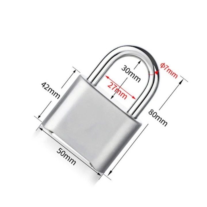 Комбиниран катинар, 8x5x3см, цинк, сребрист, комплект 1 брой