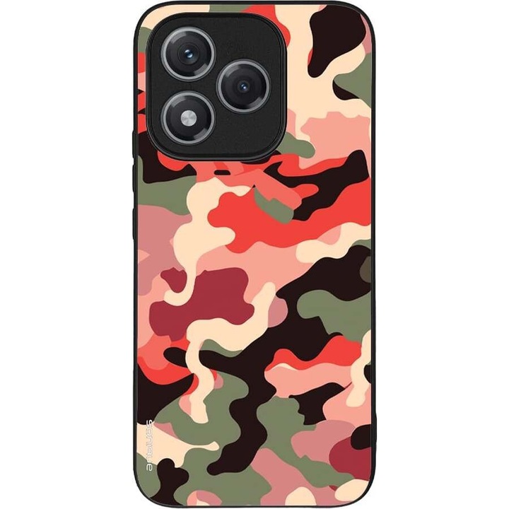 Husa telefon Sonique Camouflage Army, silicon, rosu, pentru Honor 400 Lite 5G