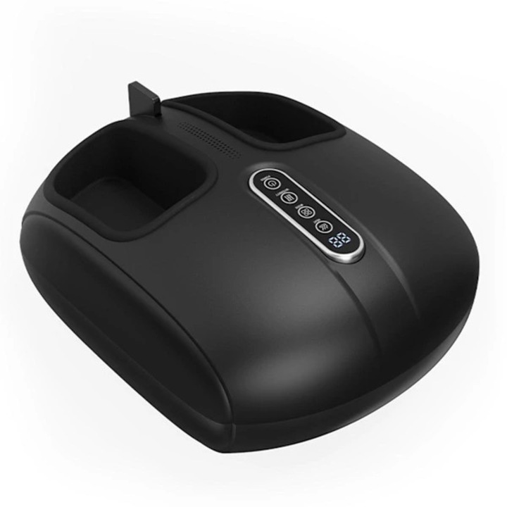 Masajer multifunctional pentru picioare, 6D, compresie cu aer, caldura, negru, 37x14x33.5cm, set complet