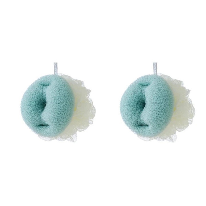 Kétoldalas fürdőszivacs szett, 2 darab, 3D design, mélytisztítás, többszínű, 11x11x11cm