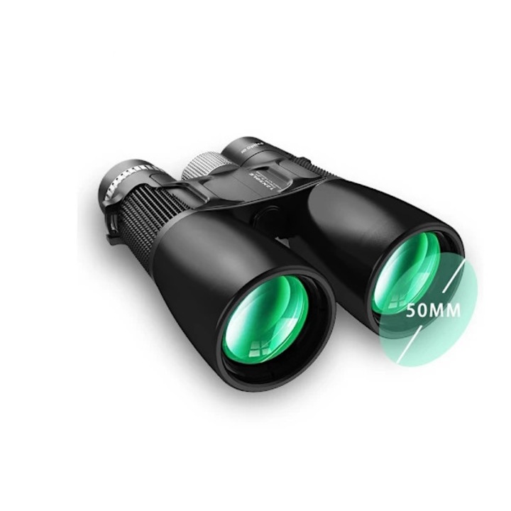 Бинокъл 12x50, метален, водоустойчив IP55, включени аксесоари, черен, 17x13.5x6cm