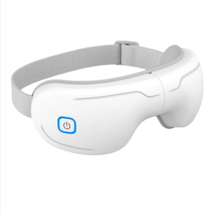 Aparat de masaj pentru ochi cu vibratii si caldura, alb, 22x12x8cm, set complet