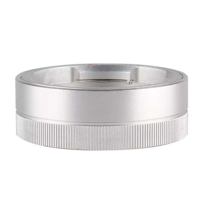 Capac de protectie pentru obiectiv foto, metalic, argintiu, rezistent la socuri, set de 1 buc.