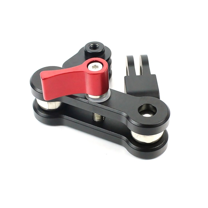 Suport universal pentru camere sport, 360° rotativ, aluminiu, 12x1.5cm