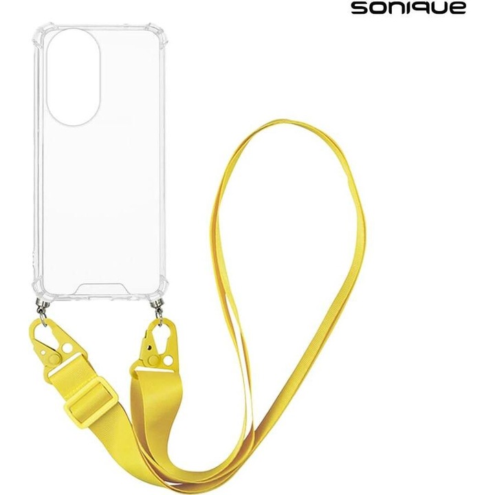 Husa telefon Sonique Armor Clear, antishock, galben, pentru Honor 200 Pro 5G