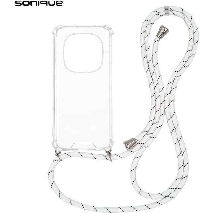 Husa telefon Sonique Armor Clear, antishock, alb, pentru Xiaomi Redmi Note 14 Pro 4G