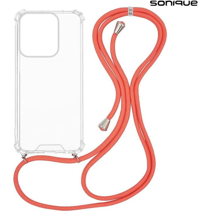 Husa telefon Sonique Armor Clear, antishock, rosie, pentru Motorola Moto G15 4G / Moto G15 Power