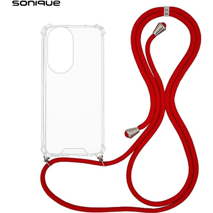 Husa telefon Sonique Armor Clear, antishock, rosie, pentru Honor 200 Pro 5G