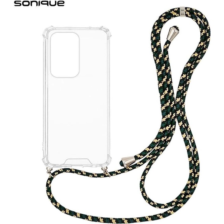 Husa telefon Sonique Armor Clear, antishock, verde, pentru Honor 200 Lite 5G