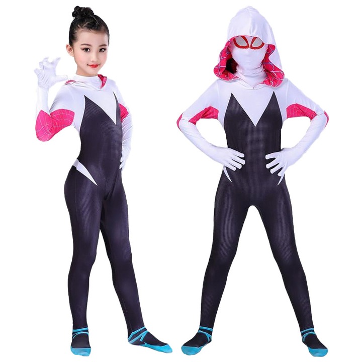 Costum de cosplay Spider-Man, rosu, pentru copii, marimea 100