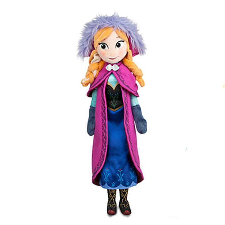 Jucarie de plus Anna, 50cm, inspirata din seria de filme animate Frozen