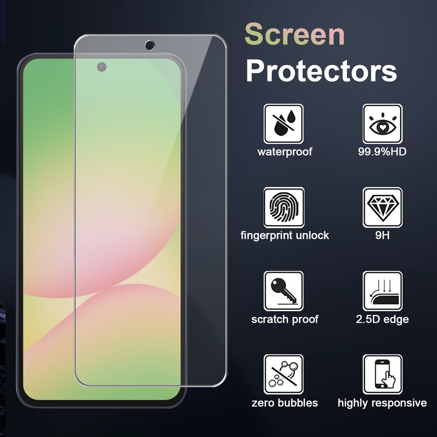 Husa telefon pentru Samsung Galaxy A56 5G, set cu 2 protectii din sticla securizata, TPU, MagSafe, neagra