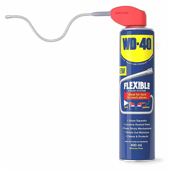 WD-40 Preparat multifunctional 400ml, aplicator flexibil 18cm, protectie impotriva ruginirii, curatare eficienta