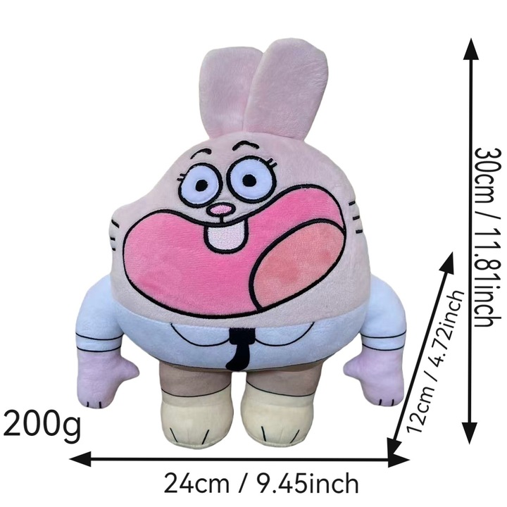 Jucarie de plus Gumball, set, 30x20cm, multicolor