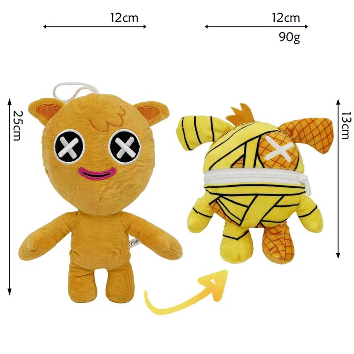 Jucarie de plus Poppy Playtime Poppy 5, galben, flip-up