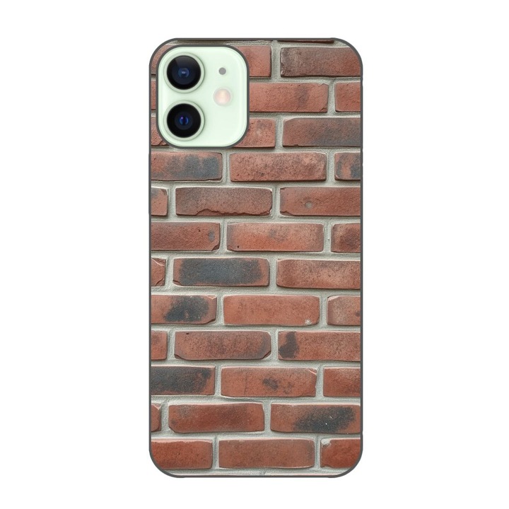 Husa compatibila cu Apple iPhone 12 Mini Silicon Gel Tpu Model Brick Wall