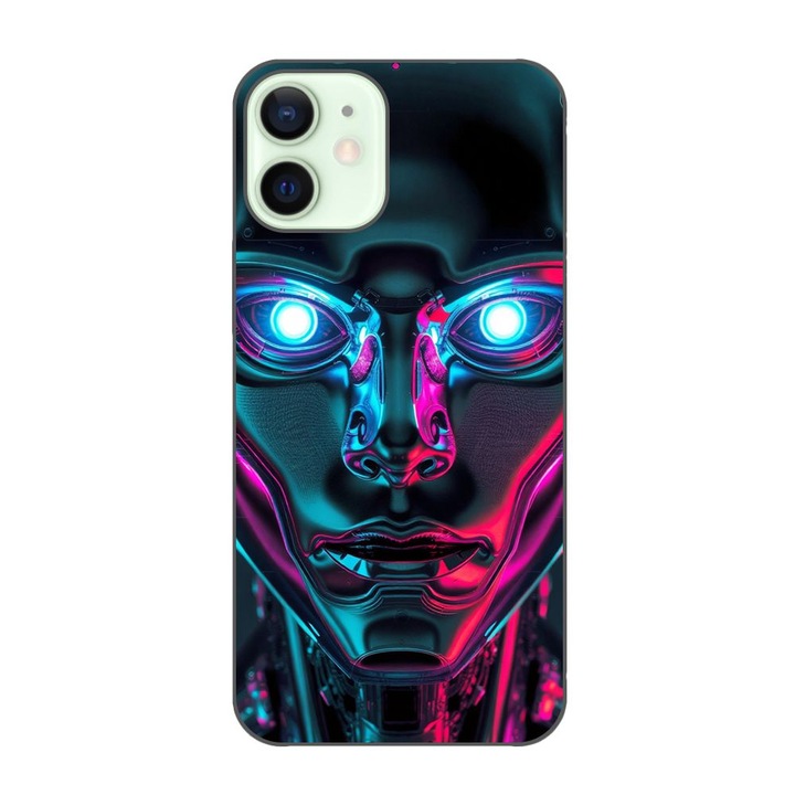 Husa compatibila cu Apple iPhone 12 Mini Silicon Gel Tpu Model Chrome Humanoid