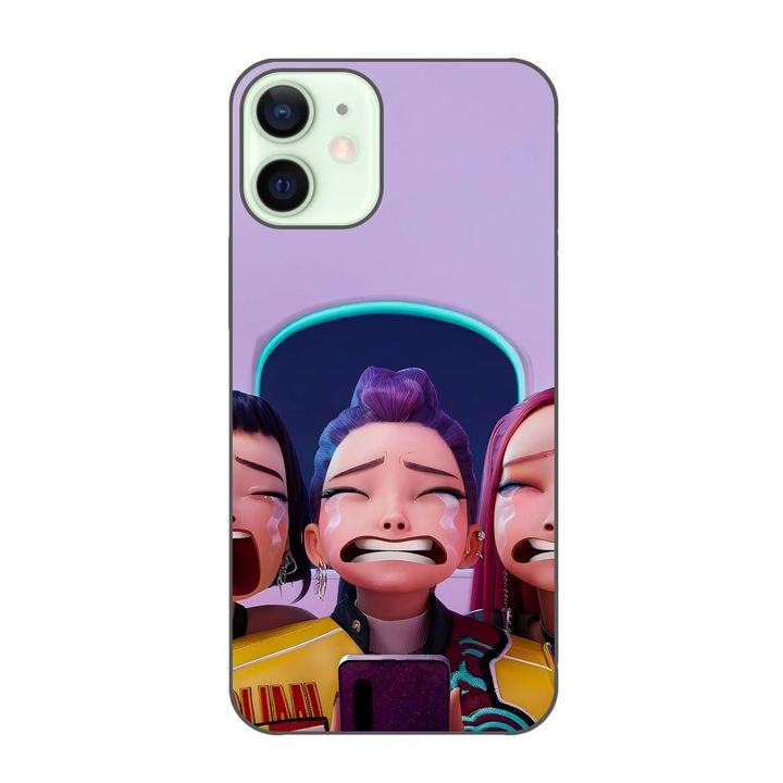 Husa compatibila cu Apple iPhone 12 Mini Silicon Gel Tpu Model KPop Demon Hunters Crying Girls