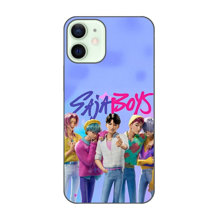 Husa compatibila cu Apple iPhone 12 Mini Silicon Gel Tpu Model KPop Demon Hunters Saja Boys