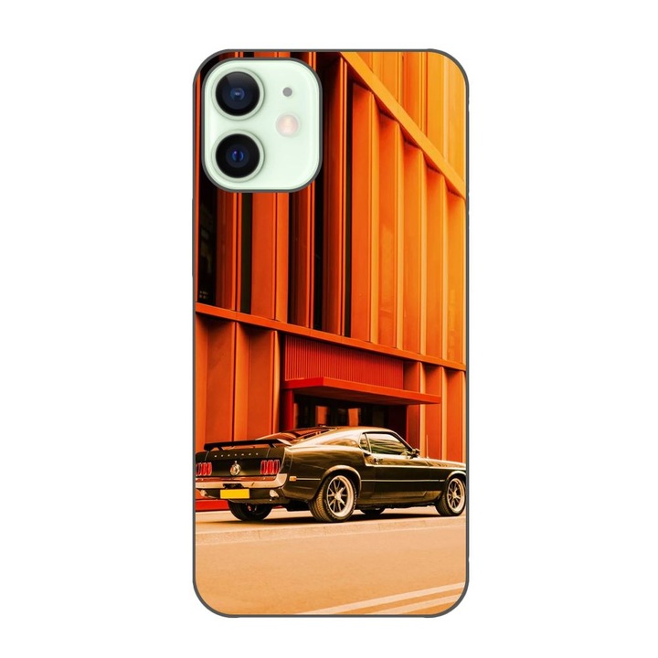 Husa compatibila cu Apple iPhone 12 Mini Silicon Gel Tpu Model Mustang Sunset