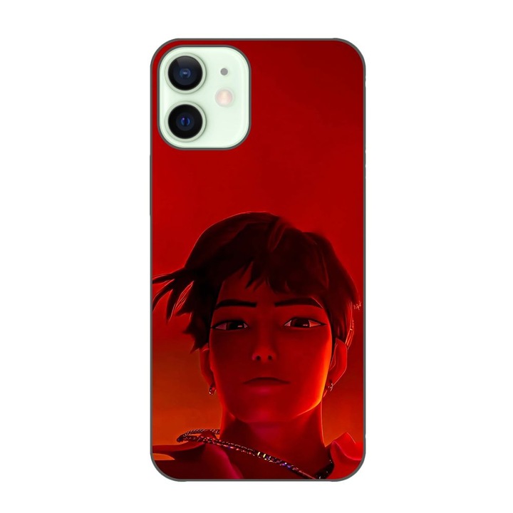 Husa compatibila cu Apple iPhone 12 Mini Silicon Gel Tpu Model KPop Demon Hunters Jinu Red