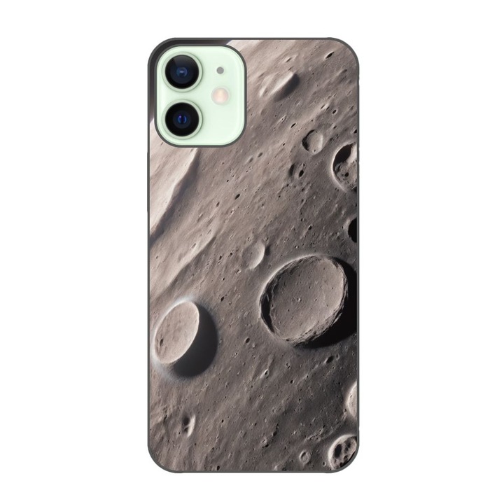 Husa compatibila cu Apple iPhone 12 Mini Silicon Gel Tpu Model Moon Surface