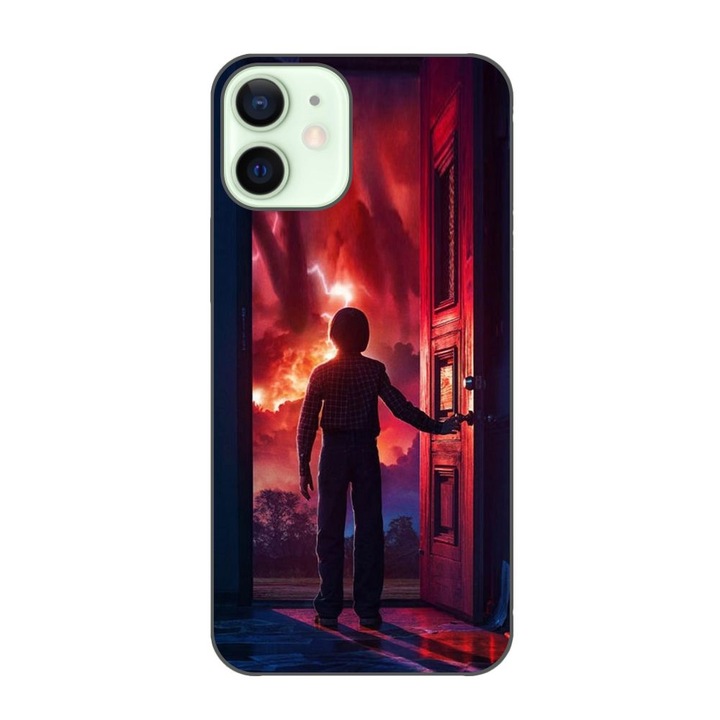 Husa compatibila cu Apple iPhone 12 Mini Silicon Gel Tpu Model Stranger Things Door to Hell