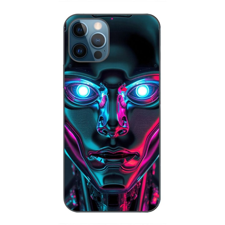 Husa compatibila cu Apple iPhone 12 Pro Max Silicon Gel Tpu Model Chrome Humanoid