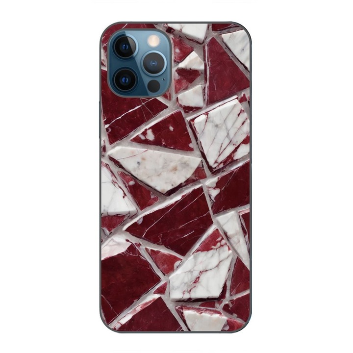 Husa compatibila cu Apple iPhone 12 Pro Max Silicon Gel Tpu Model Broken Glass Red Blood
