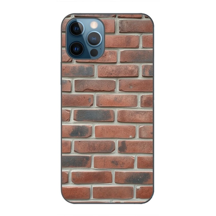 Husa compatibila cu Apple iPhone 12 Pro Max Silicon Gel Tpu Model Brick Wall